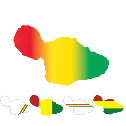 Rasta Maui 4" Diecut Sticker