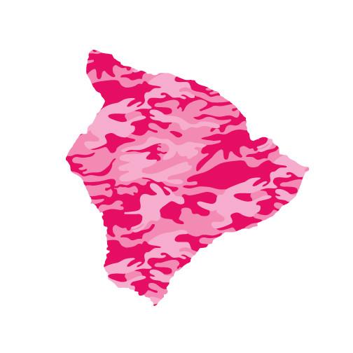 Camo 6" Big Island Diecut Sticker