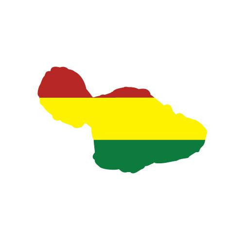 Rasta Maui 4" Diecut Sticker