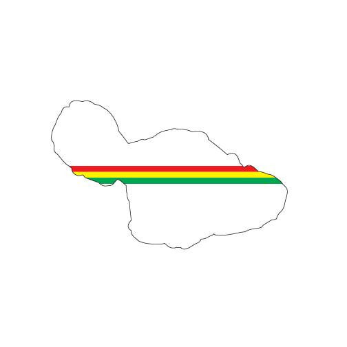 Rasta Maui 6" Diecut Sticker