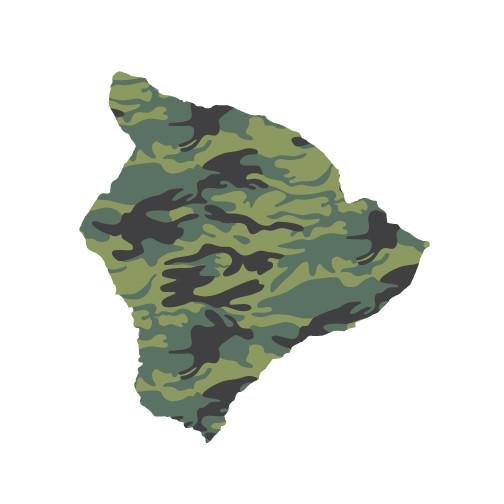 Camo 6" Big Island Diecut Sticker