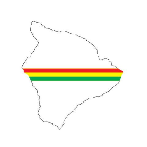 *Rasta Big Island 8" Diecut Sticker