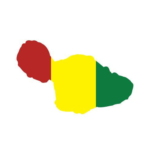 Rasta Maui 4" Diecut Sticker