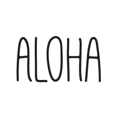 Aloha Skinny Diecut Sticker