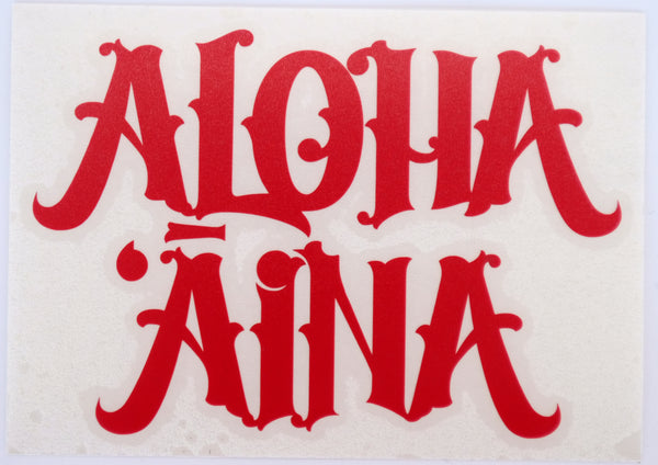 Aloha Aina Van Diecut Sticker
