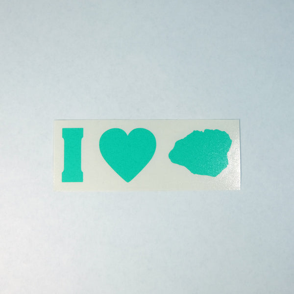 I Love Kauai Impact Diecut Sticker