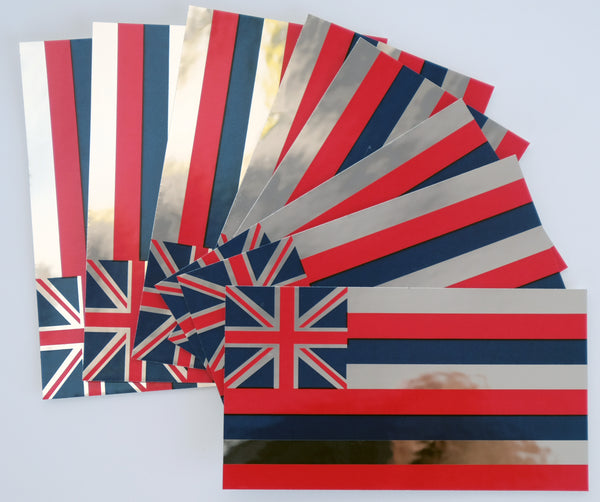 Hawaii Flag CHROME Sticker