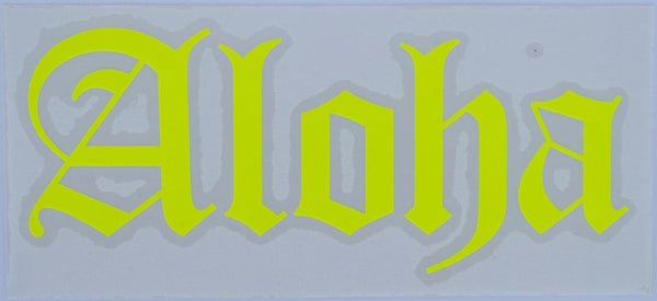 Aloha Old E Diecut Sticker