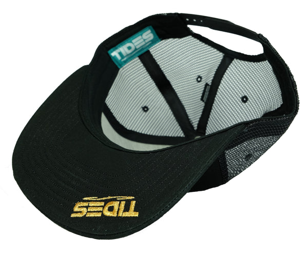 "Makau" Black/Matalic Trucker By Tides Hawaii