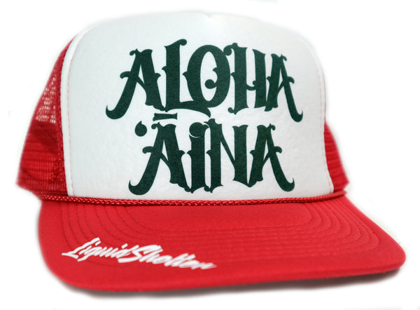 Aloha Aina Trucker Hat By Liquid Shelter