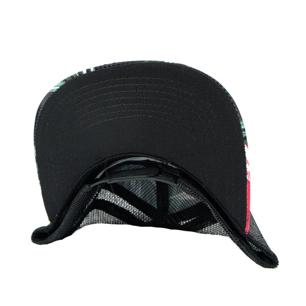 Otto Black Flower Cap Foam Trucker Blank