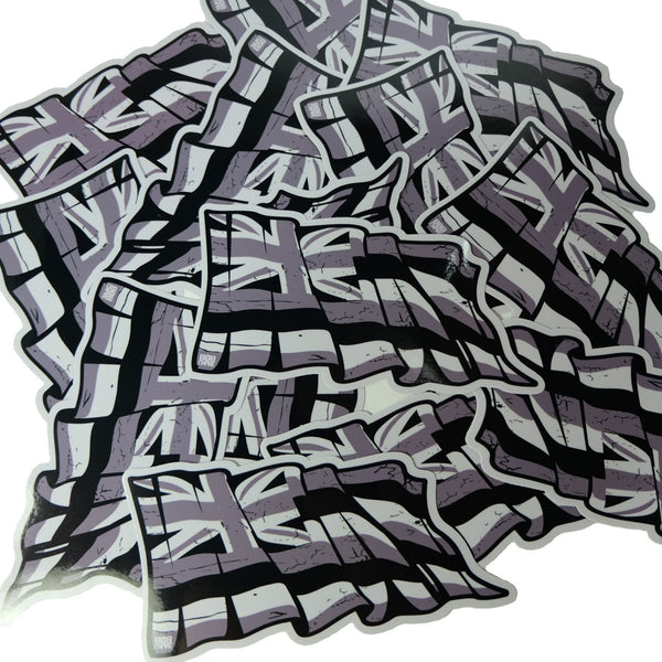 Grey Torn Hawaii 4" Flag