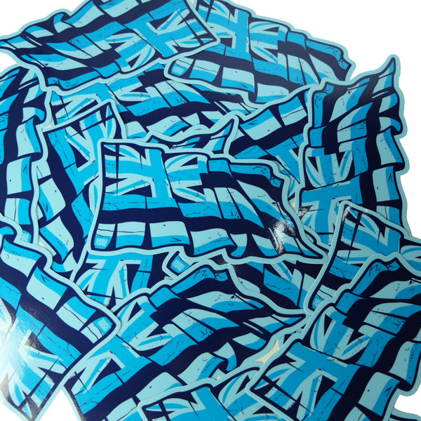 Blue Torn 4" Hawaii Flag