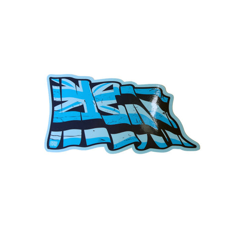 Blue Torn 4" Hawaii Flag