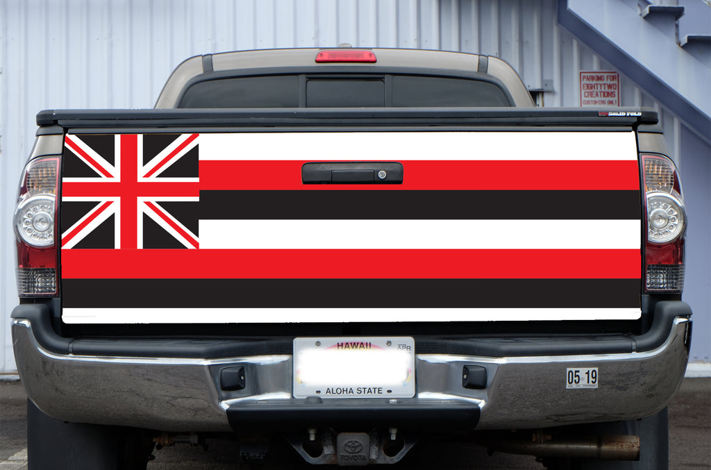 Hawaii Black Flag Tail Gate Wrap (Tacoma 05-19)