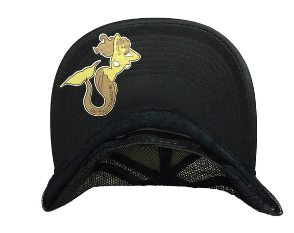 +"Mermaid" Black Trucker By Get Salty Hawaii
