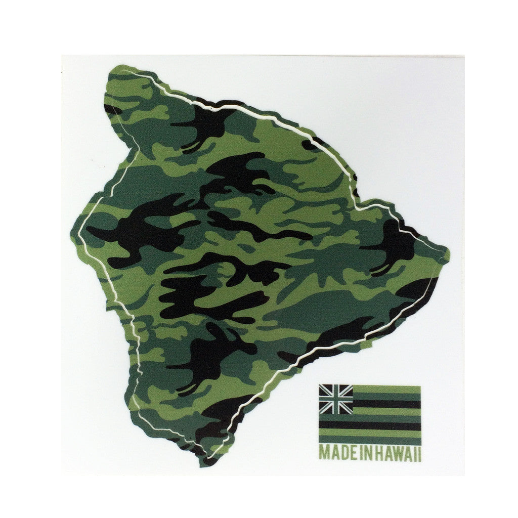 Camo 6" Big Island Diecut Sticker
