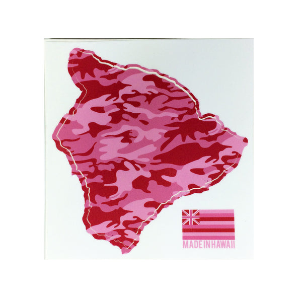 Camo 6" Big Island Diecut Sticker