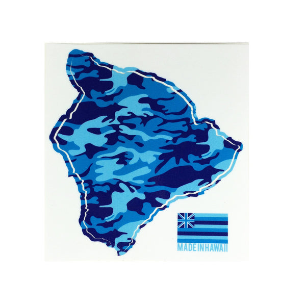 Camo 6" Big Island Diecut Sticker