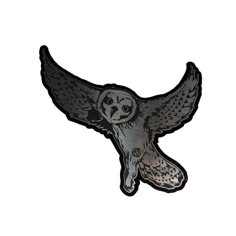 "Pueo" Plexi-Decal By Island Silver (Silver on Black)