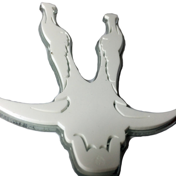 "Boar Jaw" Plexi-Decal By Island Silver (White on Silver)