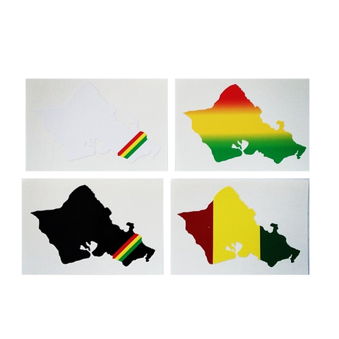 Rasta Oahu Diecut Sticker