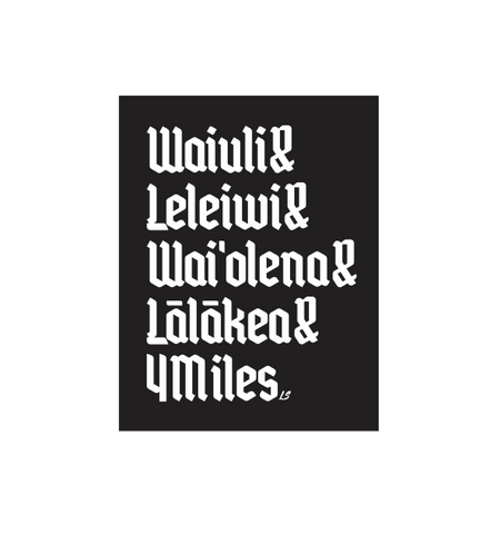 waiuli leleiwi waiolena lalakea 4miles sticker