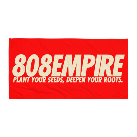 "Slacker " Red/Tan Towel by 808 Empire
